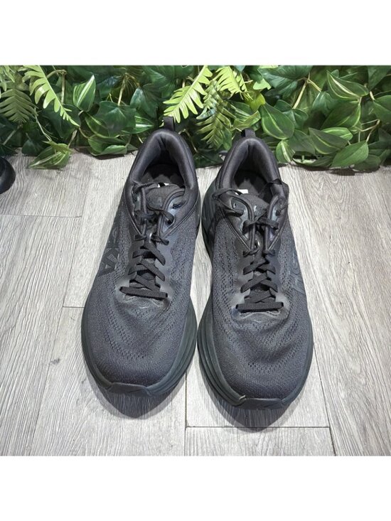 Hoka One One Bondi 8 All Black Men\'s Size 13 D Running Shoes 1123202 BBLC